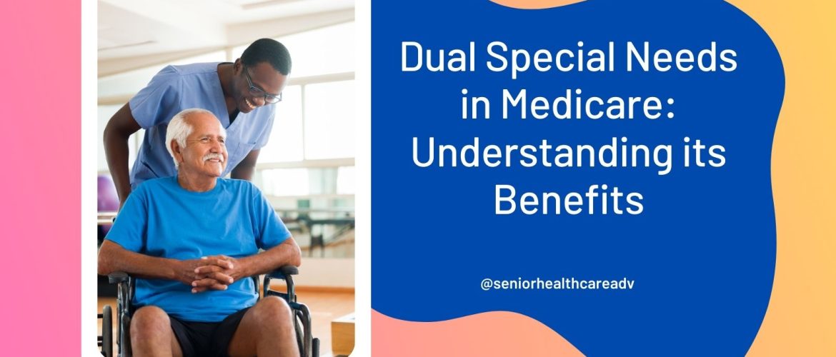 A nurse attentively caring for an individual in a wheelchair, illustrating Medicare's dual special needs.